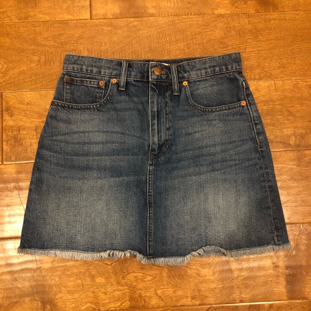 Brand New Madewell Ripped Jean Skirt